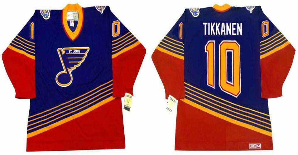 2019 Men St.Louis Blues #10 Tikkanen blue CCM NHL jerseys->new york rangers->NHL Jersey